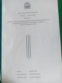 Laporan Pertanggungjawaban Realisasi APBDes Tahun 2019 Desa Bejiharjo